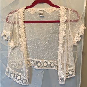 Small cardigan to wear over dress!